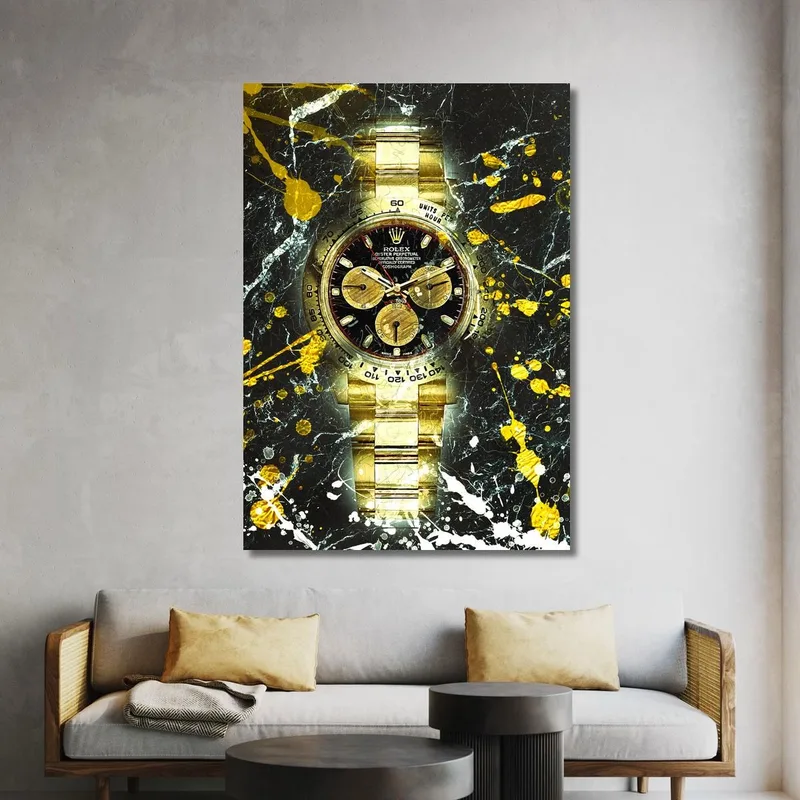 Peinture Moderne Montre Rolex Golden Marble Daytona Dream
