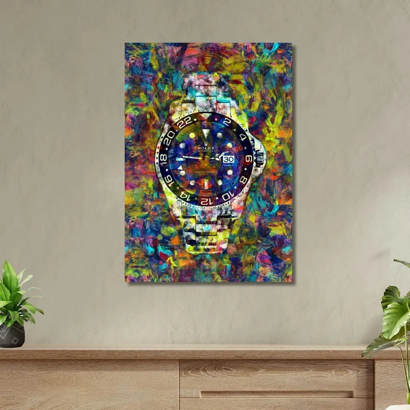 Modern Watch Painting Rolex Colorful Dream