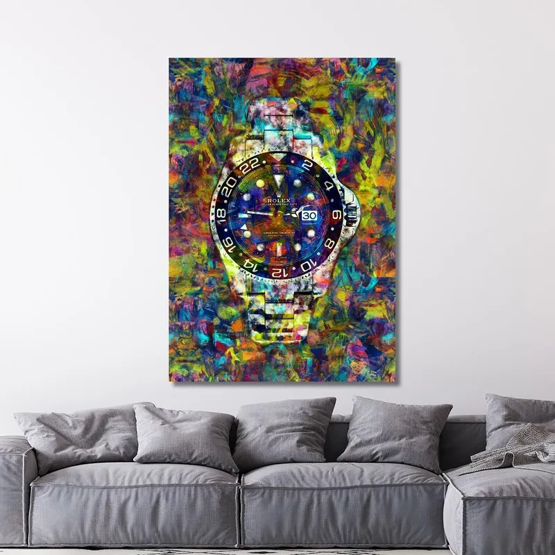 Modern Watch Painting Rolex Colorful Dream