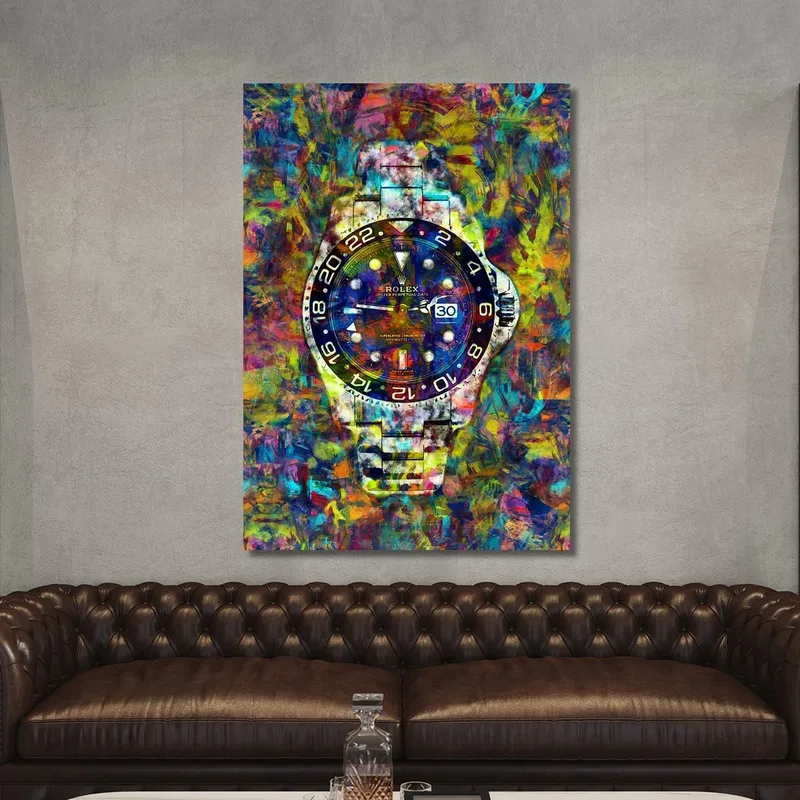 Modern Watch Painting Rolex Colorful Dream