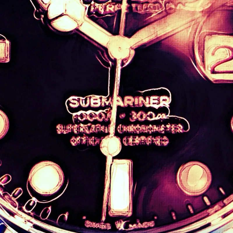 Quadro Moderno Orologio Rolex Desert Fire Light Gmt