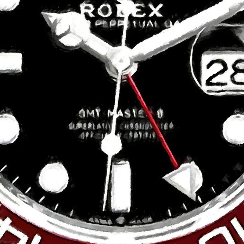 Cuadro Moderno Reloj Rolex Gmt Master Pepsi Gotas De Agua