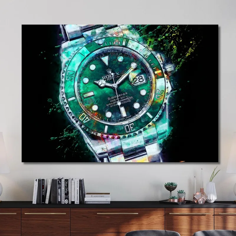 Modernes Uhrenbild Rolex Submariner Perpetual Green