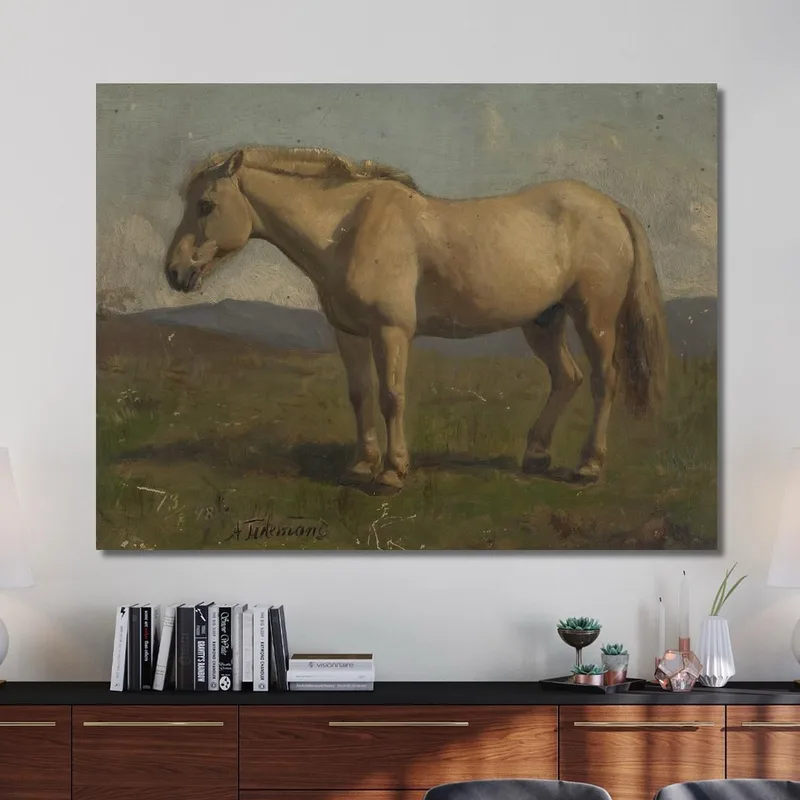 Un Caballo Bayo Adolph Tidemand