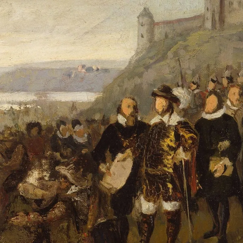 Christian Iv Fundando Christiania. Boceto Adolph Tidemand