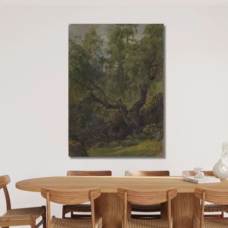 Estudio De Bosque En Numedal Adolph Tidemand