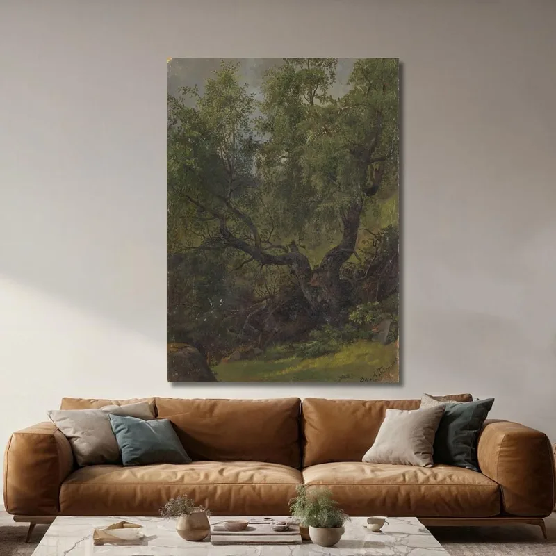 Estudio De Bosque En Numedal Adolph Tidemand