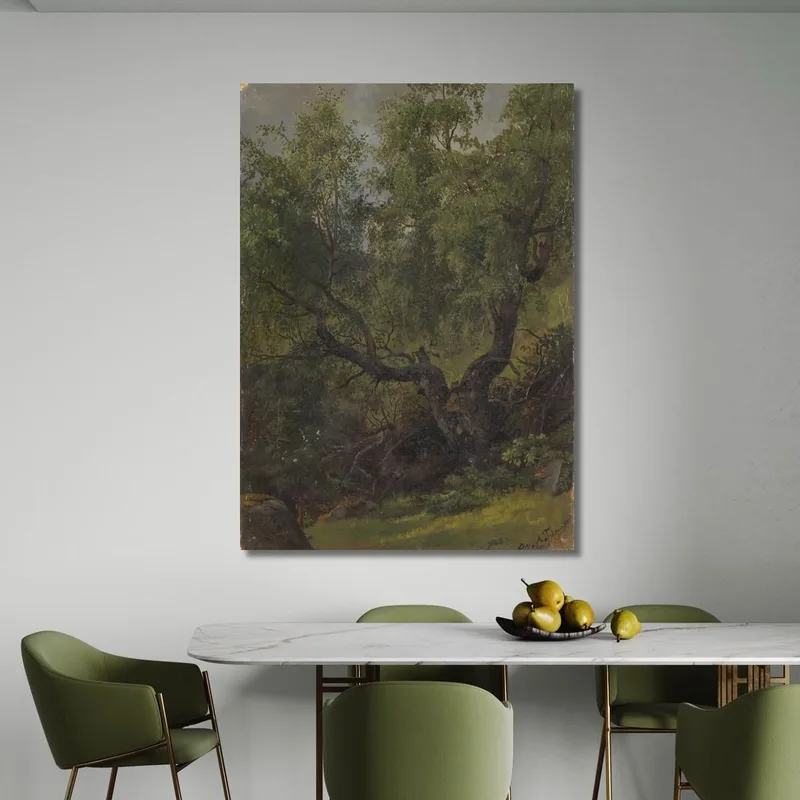 Estudio De Bosque En Numedal Adolph Tidemand