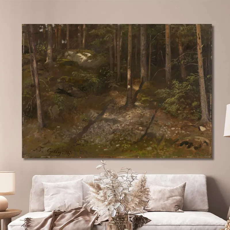 Estudio De Bosque Adolph Tidemand