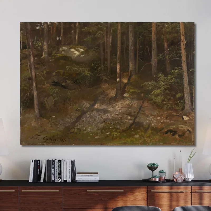 Estudio De Bosque Adolph Tidemand