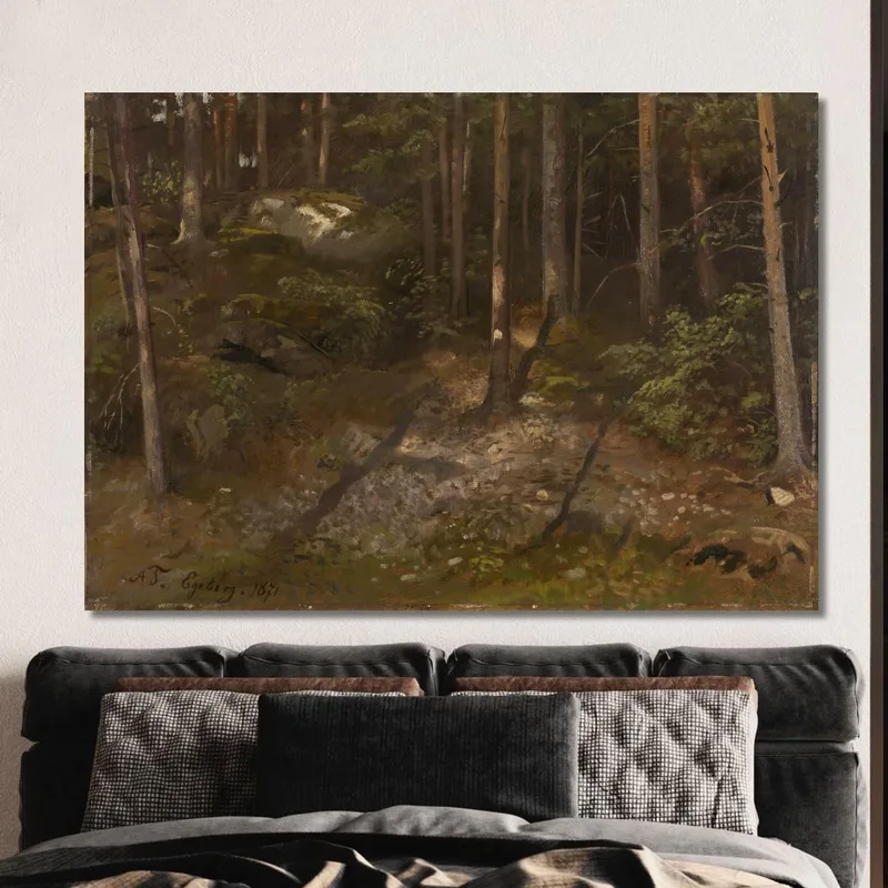Estudio De Bosque Adolph Tidemand