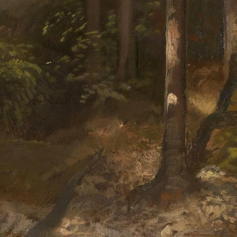 Estudio De Bosque Adolph Tidemand