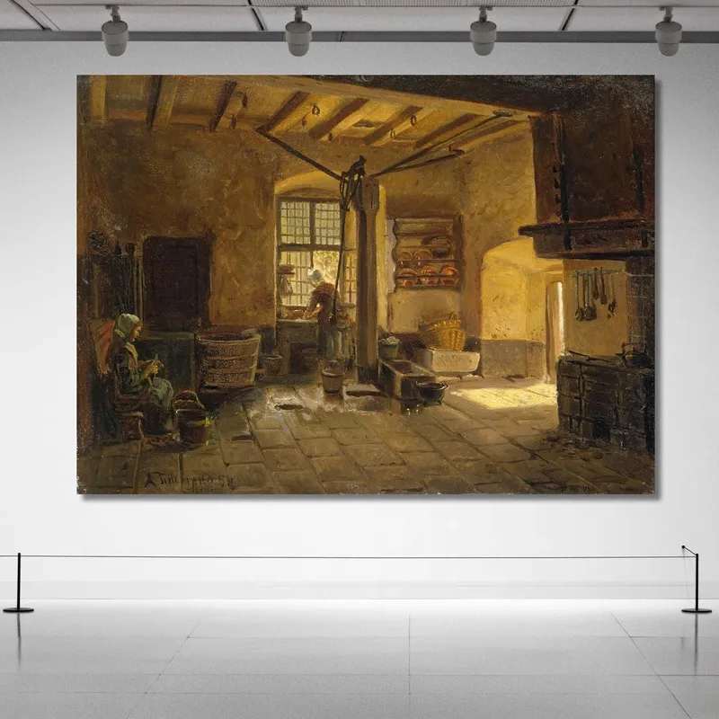 Interior De Cocina Adolph Tidemand