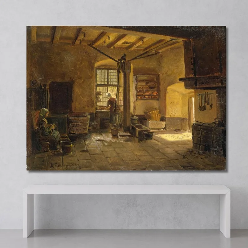Interior De Cocina Adolph Tidemand