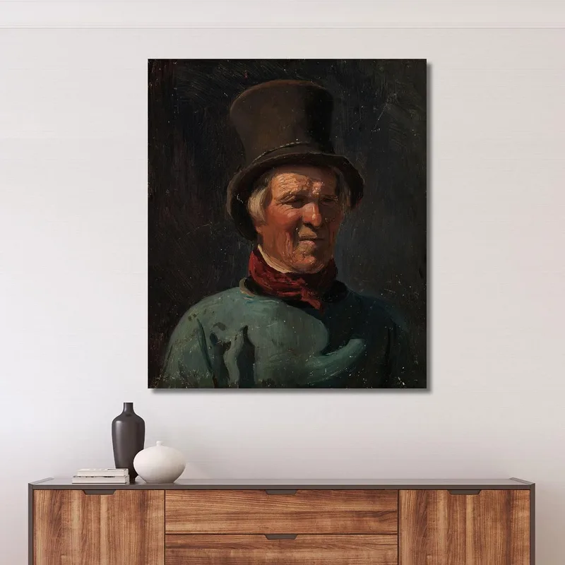 Hombre Con Sombrero Adolph Tidemand