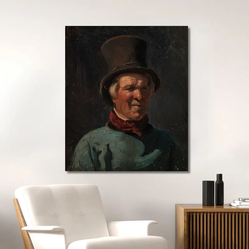 Hombre Con Sombrero Adolph Tidemand