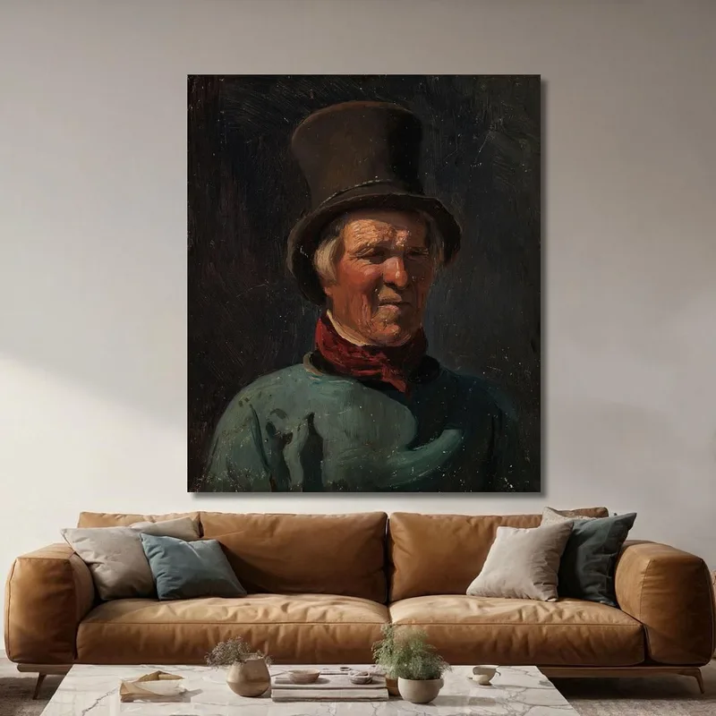 Hombre Con Sombrero Adolph Tidemand