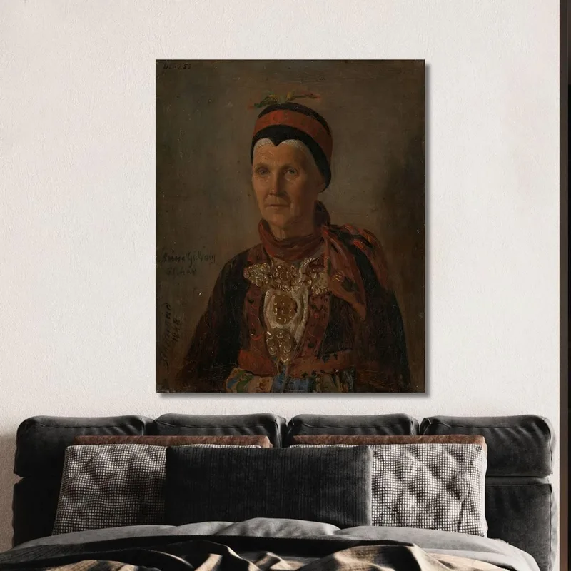 Retrato De Anna Gulsvig Adolph Tidemand