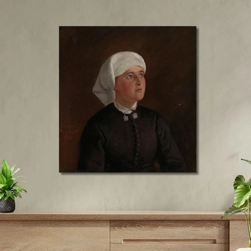 Retrato De Elseberg Herrestvedt Adolph Tidemand