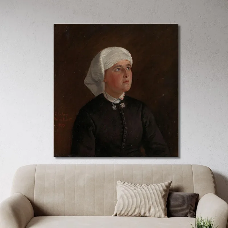 Retrato De Elseberg Herrestvedt Adolph Tidemand