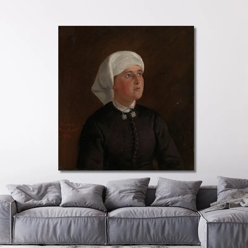 Retrato De Elseberg Herrestvedt Adolph Tidemand