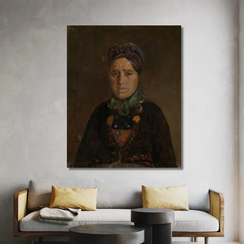Retrato De Ingeborg Skjønne De Numedal Adolph Tidemand