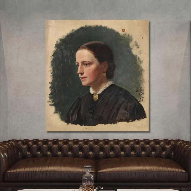 Retrato De La Señora Duus Adolph Tidemand