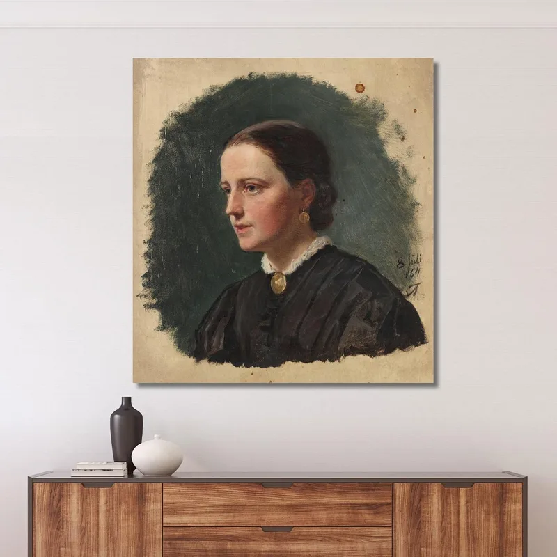 Retrato De La Señora Duus Adolph Tidemand