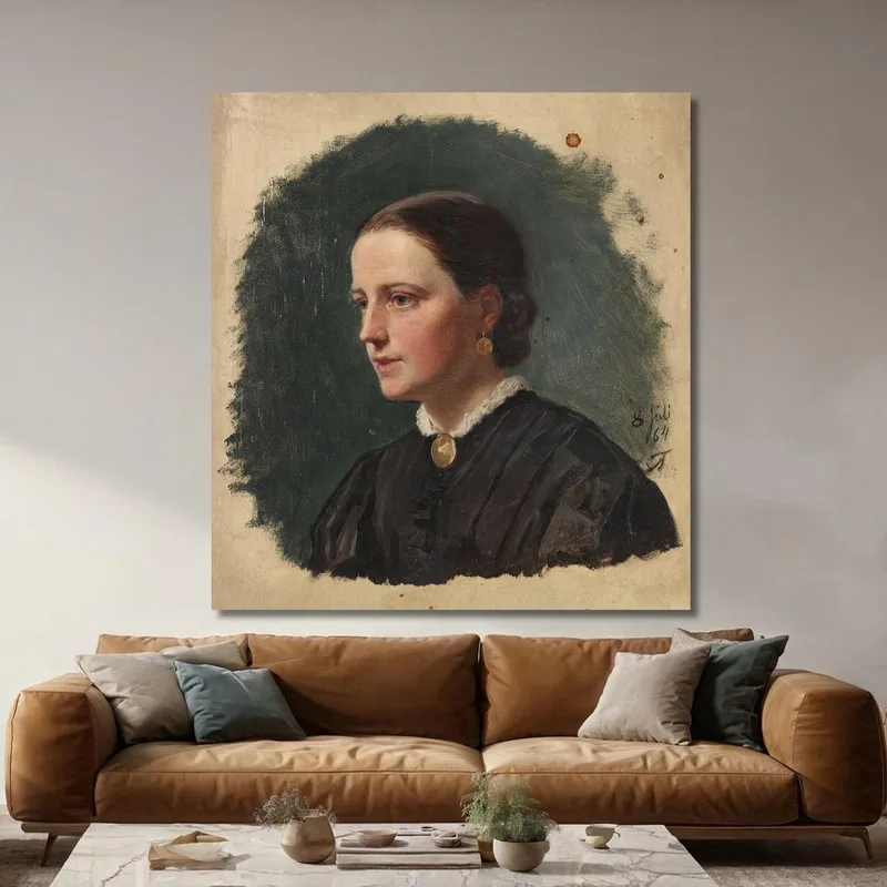 Retrato De La Señora Duus Adolph Tidemand
