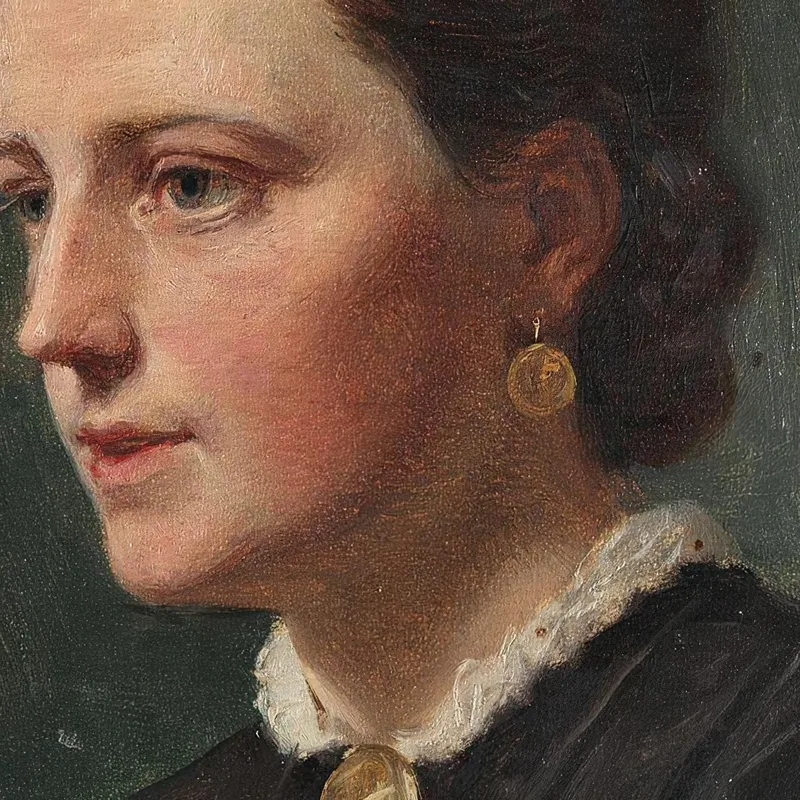 Retrato De La Señora Duus Adolph Tidemand