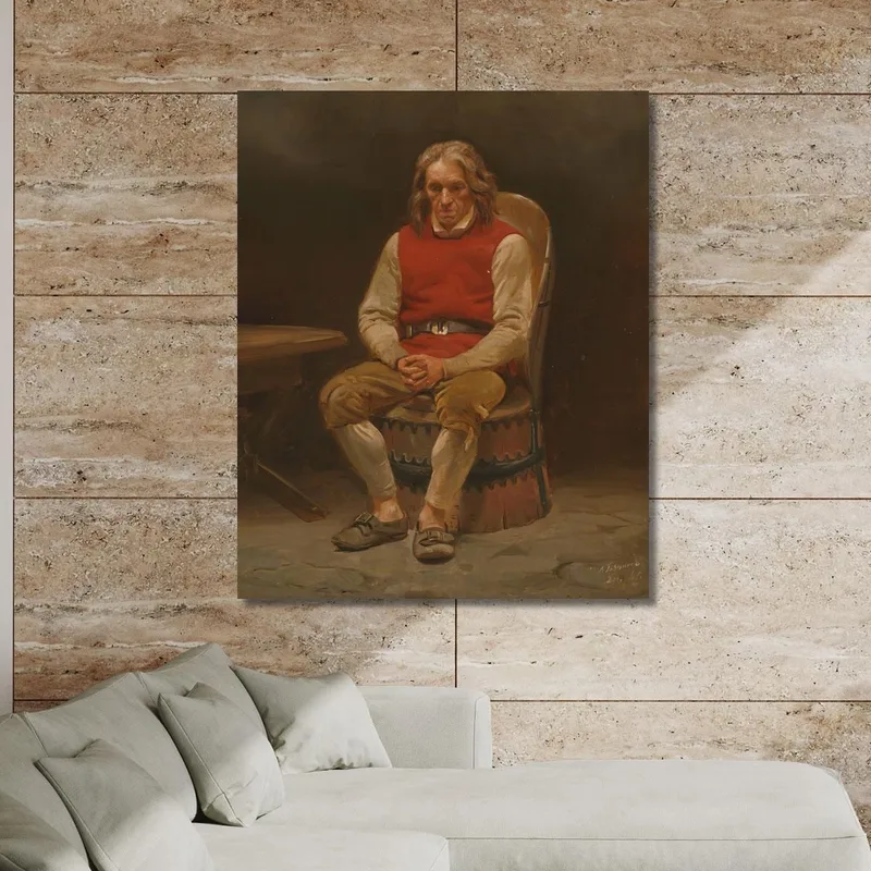 Campesino Sentado. Estudio Para "Los Haugianos" Adolph Tidemand