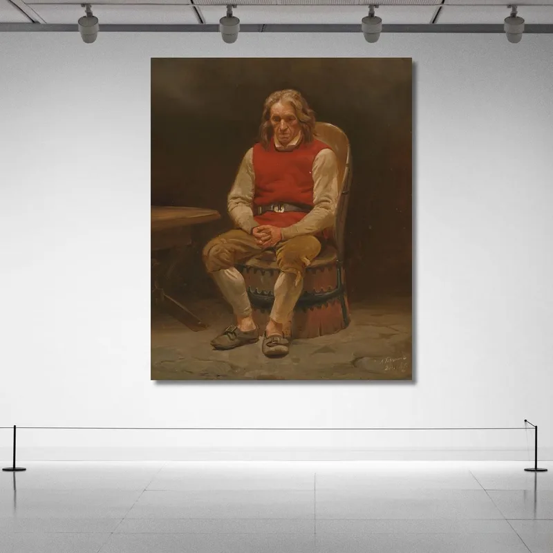 Campesino Sentado. Estudio Para "Los Haugianos" Adolph Tidemand