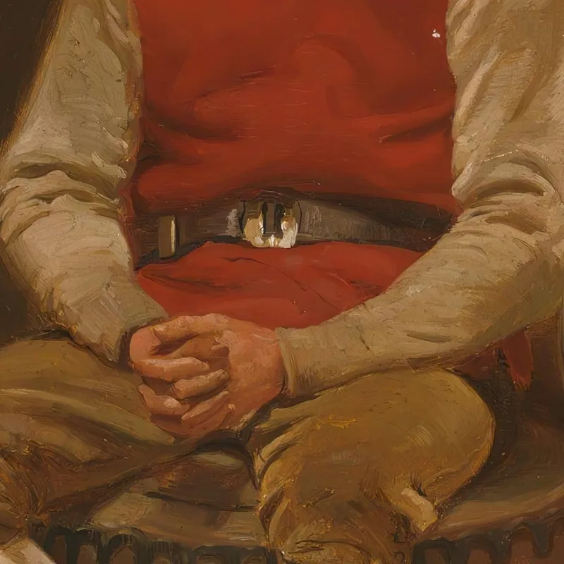 Campesino Sentado. Estudio Para "Los Haugianos" Adolph Tidemand