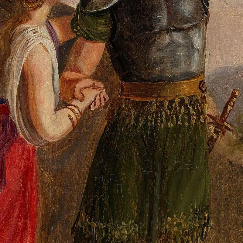 Boceto Para "La Partida De Fridtjof" Adolph Tidemand