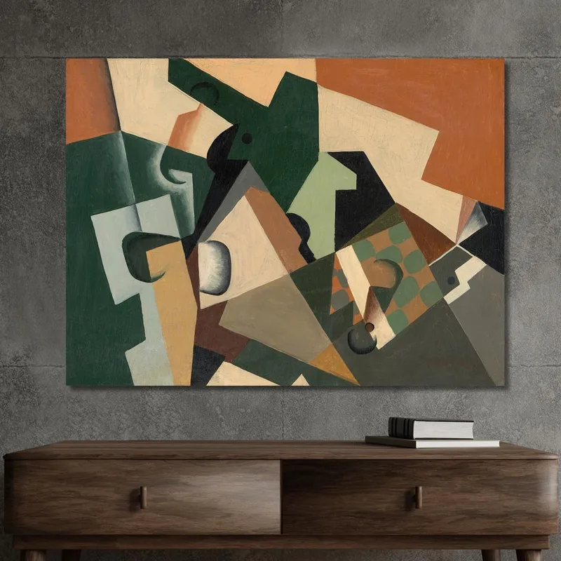 Vidrio Y Tablero De Ajedrez Juan Gris