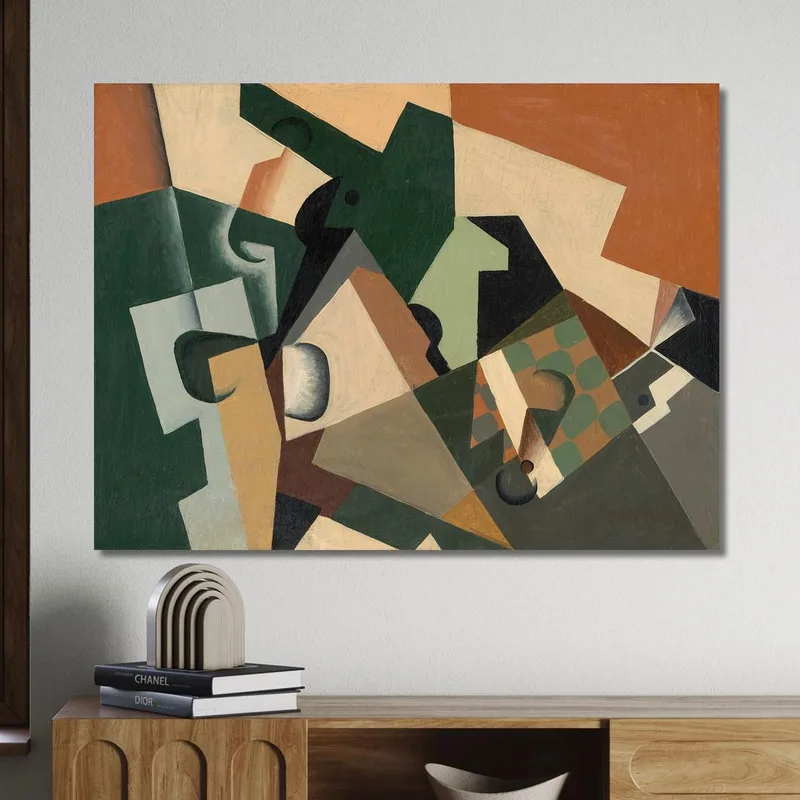 Vidrio Y Tablero De Ajedrez Juan Gris