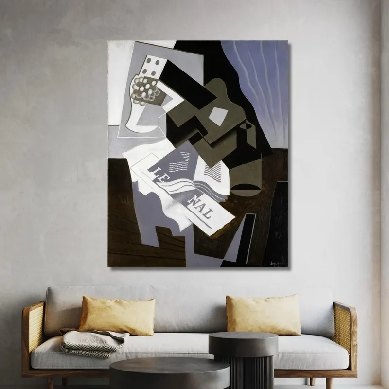 Libro Di Chitarra E Giornale Juan Gris