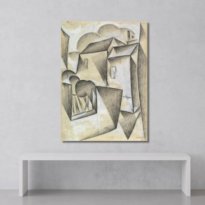 Case A Parigi Place Ravignan Juan Gris quadro stampa su tela