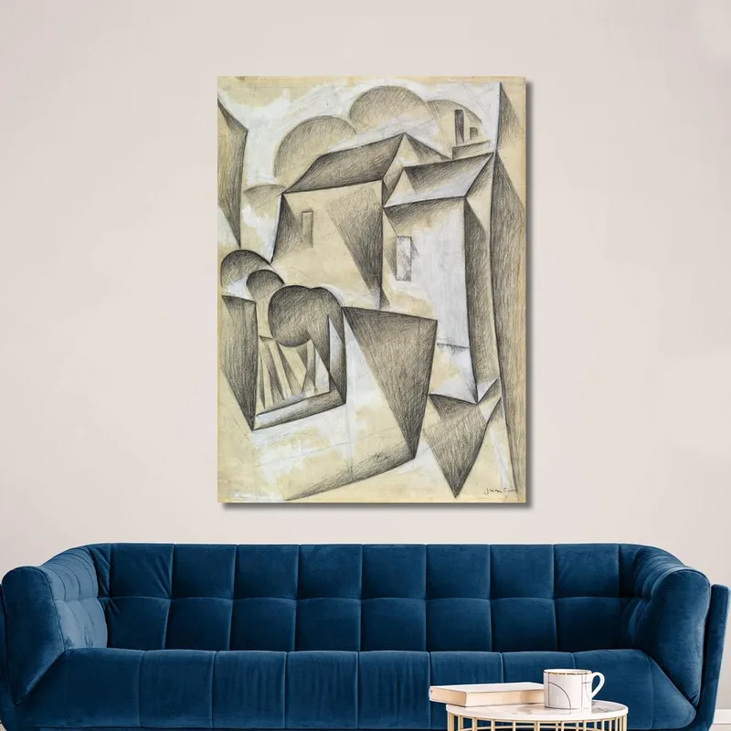 Case A Parigi Place Ravignan Juan Gris quadro stampa su tela