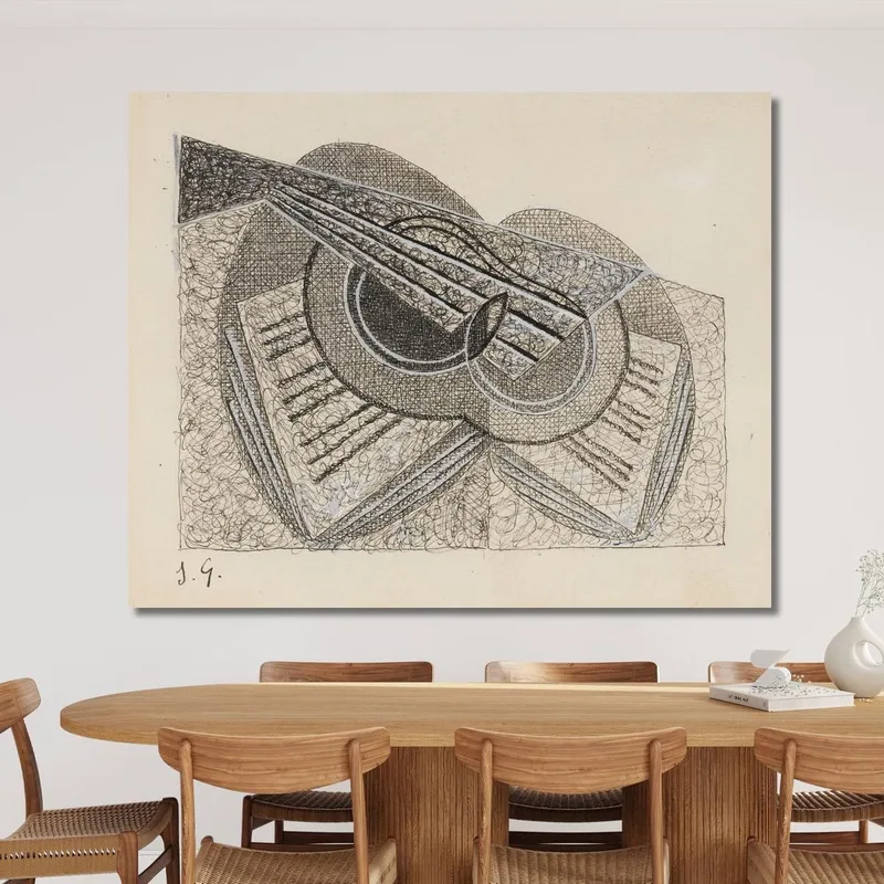 Nature Morte À La Guitare Et Un Livre De Musique Juan Gris