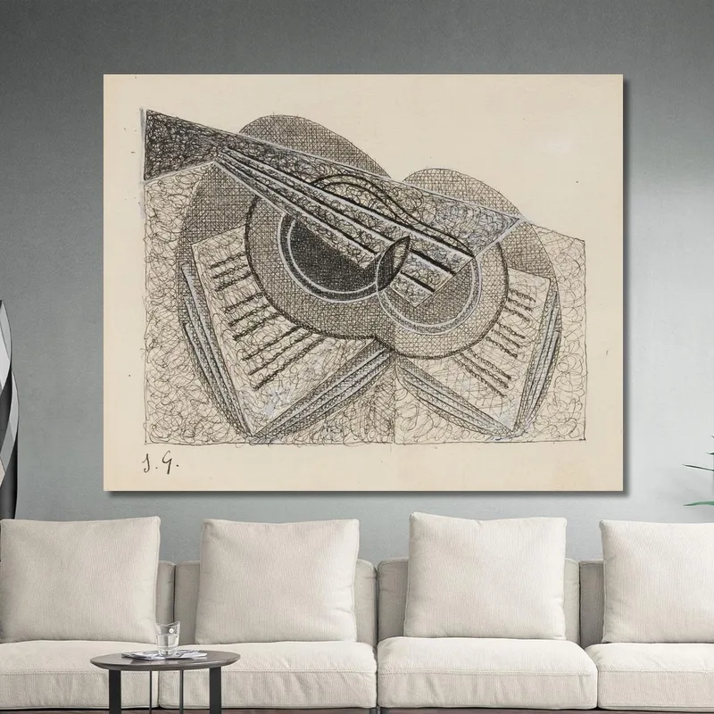 Nature Morte À La Guitare Et Un Livre De Musique Juan Gris