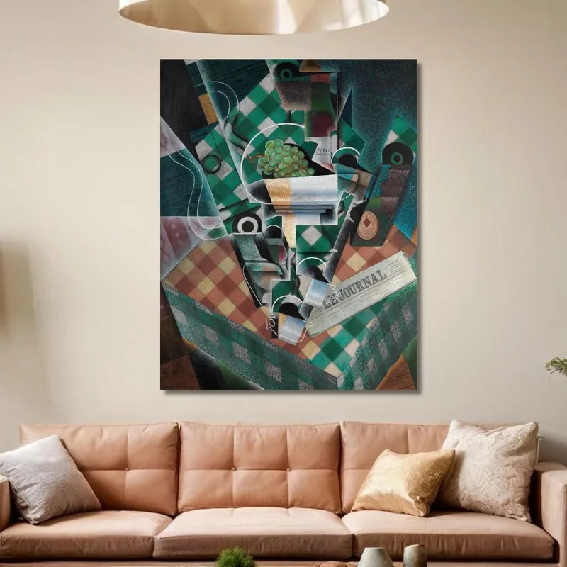 Stillleben Mit Karierter Tischdecke Juan Gris
