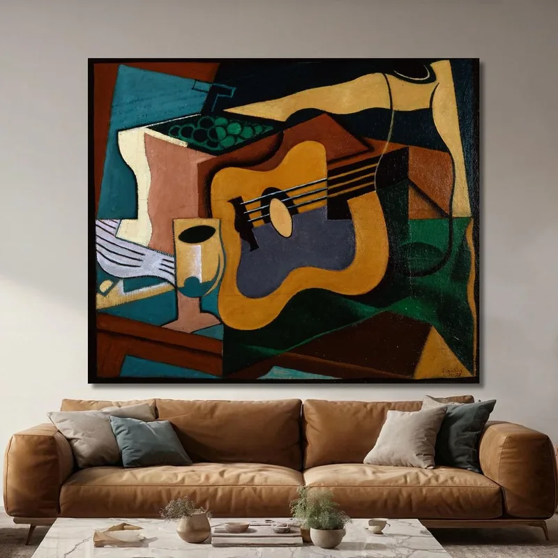 Natura Morta Con Chitarra Juan Gris quadro stampa su tela
