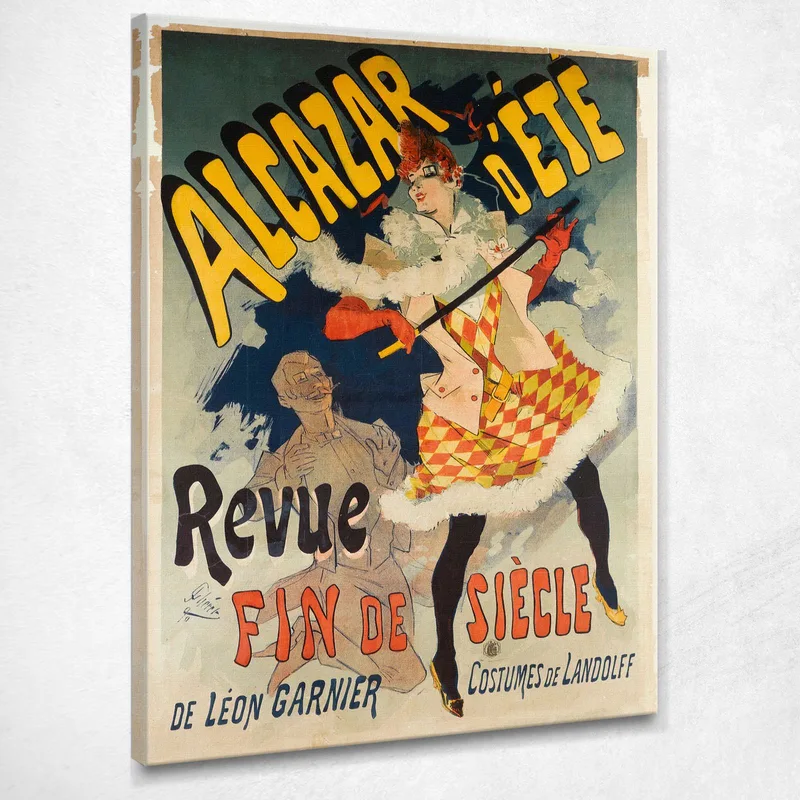 Alcazar D'Ete Revue Fin De Siècle Jules Chéret quadro stampa su tela