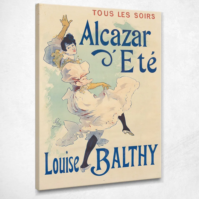 Estate Alcazar Louise Balthy Jules Chéret quadro stampa su tela