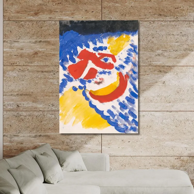 Blue Red And Yellow Figures Jules Schmalzigaug