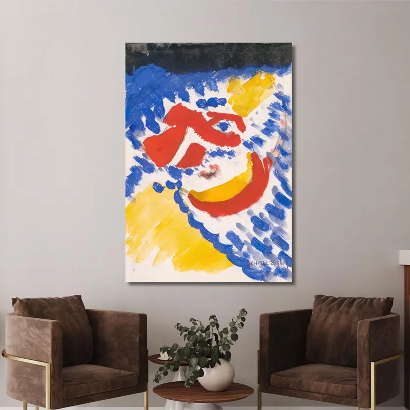 Blue Red And Yellow Figures Jules Schmalzigaug
