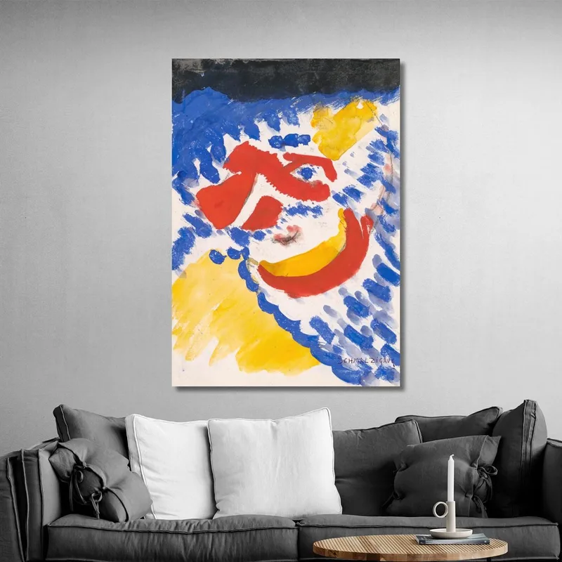 Blue Red And Yellow Figures Jules Schmalzigaug