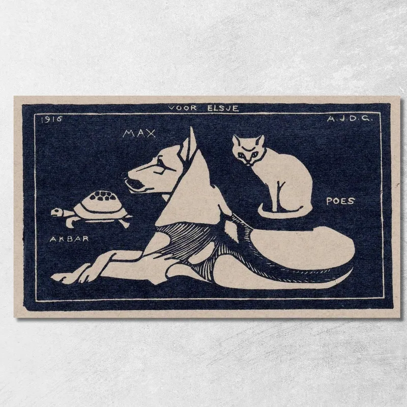 Akbar Max Poes Julie de Graag quadro stampa su tela