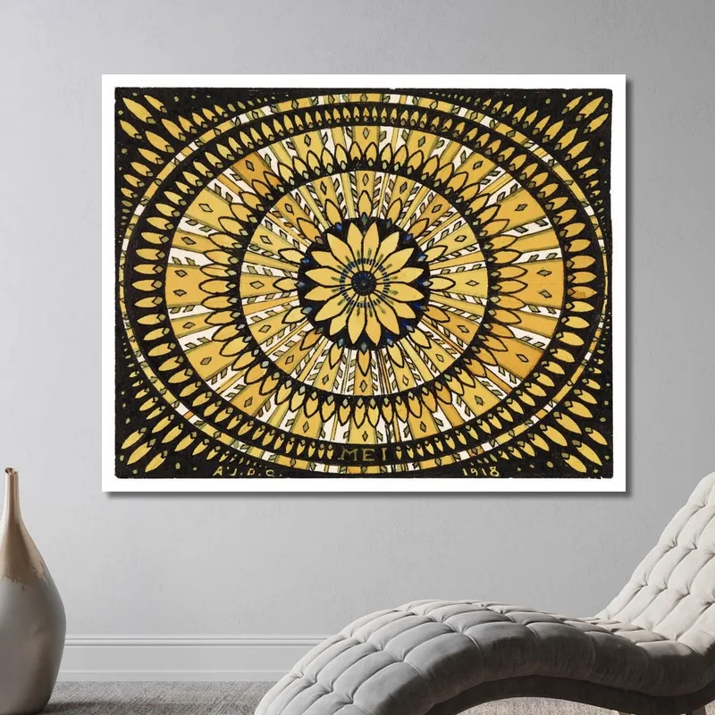 Rosette From Stylized Flowers And Leaves Julie de Graag